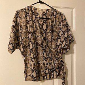 Blu Pepper Snakeskin Top